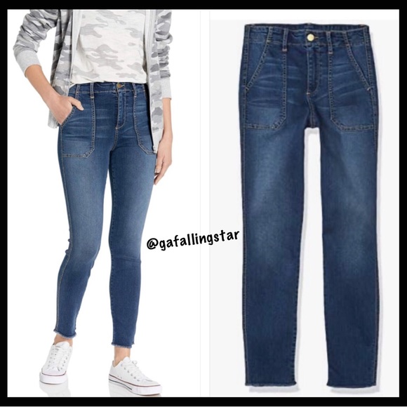 LEVEL 99 Karli Patch Pocket Skinny Crop Jeans - Picture 1 of 12